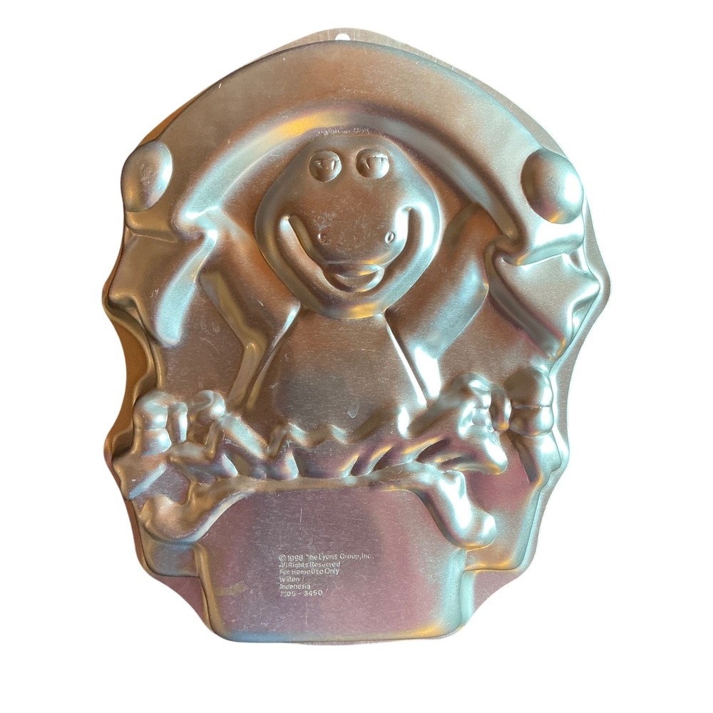 1998 Wilton Barney The Dinosaur‎ Cake Pan Vintage Kids Baking Fun